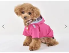 【美品】ピンク　WHCY 犬用レインウェア