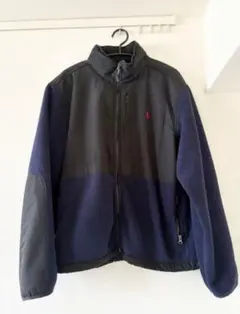 Ralph Lauren フリースXL ネイビー/ブラック 90s