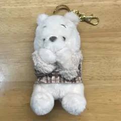 ディズニー プーさん ぬいぐるみキーホルダー キーチェーン White Pooh