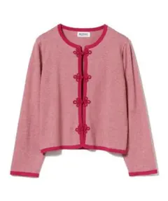 BEAMS BOY / 12ゲージ チャイナ トリム カーディガン　pinkのサムネイル
