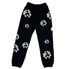 デニムティアーズ フラワープリント スウェットパンツ L