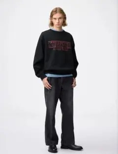 GU Stranger Things ブラック スウェット XS