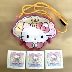 ハローキティ シェル型ポーチとシール3枚　淡路島　ハローキティスマイル