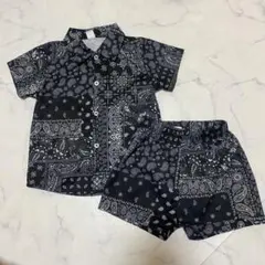 SHEIN ペイズリー柄 セットアップ シャツ