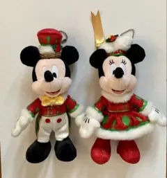 ミッキー・ミニー ぬいぐるみバッジ クリスマスエレクトリカルパレード