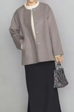 BEAUTY&YOUTH　ノーカラー ショートコート M　クリーニング済