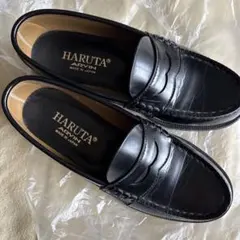 新品同様HARUTA ブラック ローファー　23cm