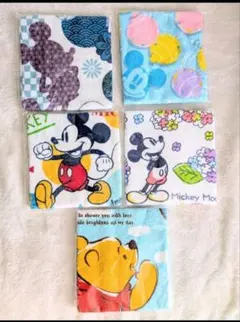 ミッキーマウス・プーさんタオル5枚セット
