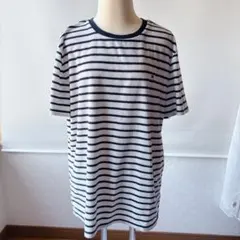 TOMMY HILFIGER ボーダー パイル地 Tシャツ