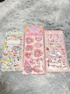 マイメロ、キティーちゃん、その他ぷくぷくシール、水シールセット✨