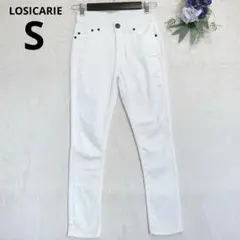ロジカリエ　ストレッチデニム　ホワイトデニム　スキニーパンツ　ホワイト　S 美品のサムネイル