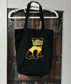 黒　トートバック　猫