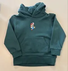 スーパーマリオ パーカー 110 ダークグリーン