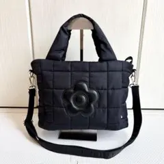 美品マリークワント 2WAY キルティング ショルダーバッグ ハンドブラックのサムネイル