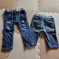 DOUBLE.B　ミキハウスダブルビー　デニムパンツ　2枚セット 90&100