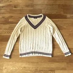 美品　イーストボーイ　Venus 綿　セーター　ニット　ベージュ