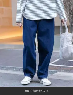 FORK&SPOON JFデニムルーズテーパードパンツ