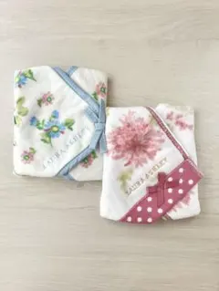 ローラアシュレイ タオルハンカチ2枚セット＊リボン付き花柄＊新品未使用品