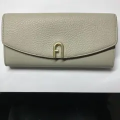 FURLA 長財布 グレー レザー
