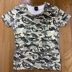 Roen カモフラージュ Tシャツ　迷彩　カーキ　スカル
