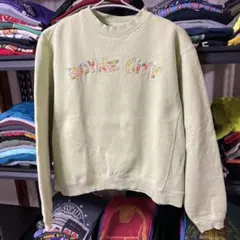 BOYNE CITY刺繍ライトグリーントレーナー