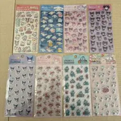 サンリオ シール 8枚セット　ダイソー　キャンドゥ　ぷくっとシール