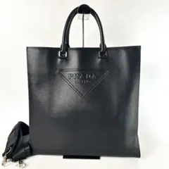 RFID搭載✨近年モデル プラダ サフィアーノレザー 2way トートバッグ 黒