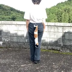 三毛猫しっぽ ハンドメイド 猫のしっぽ 猫尻尾 コスプレ　セットキーホルダーのサムネイル