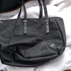 最終値下げ　美品　agnes b　ナイロン バッグ　レザーハンドル　送料込み