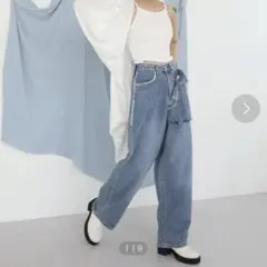 UNE MANSION ワイドデニムパンツ