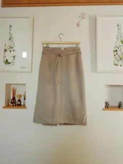 Vis ベージュ スエード風 スカート