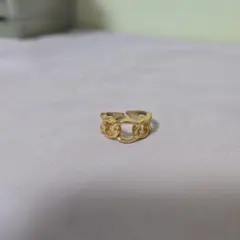 ゴールド チェーンリング 指輪 フリーサイズ