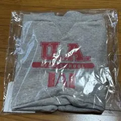 ヒロアカ原画展　缶バッジ付きカレッジ風スウェットバッグ