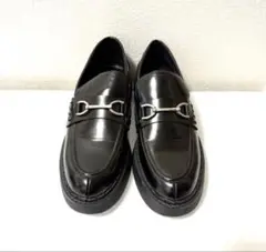 厚底ローファー 革靴