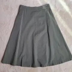 【未使用品】　無印良品　フレアスカート　チノスカート　ストレッチ　カーキ　XL