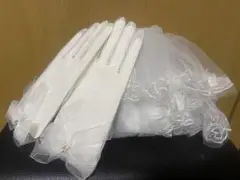 ウェディンググローブとベールセット