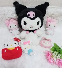 산리오 ぬいぐるみ マスコット 묶음 판매 쿠로미 マイメロ キティ