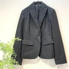 【マテリア】毛キュプラ♡上品ピンストライプ♡テーラードジャケット／春秋服のサムネイル