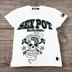 セックスポット 平成レトロ Y2K ドクロ カスタムTシャツ 00s スカルのサムネイル