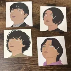 マカロニえんぴつ キャラクターステッカーシール5枚セット 別売り不可 マカロニえんぴつ キャラクターステッカーシール5枚セット