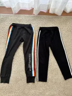 NaughtyCompany 裏毛レインボーラインパンツレギンス2点セット