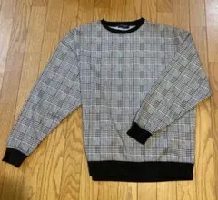 BACK NUMBER チェック柄トレーナー Lサイズ