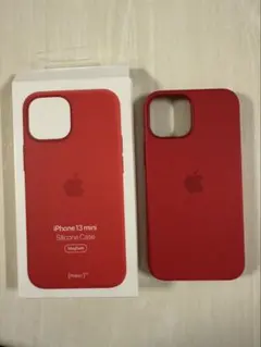 iPhone13mini Apple純正シリコンケース レッド