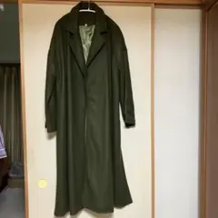 オリーブグリーン チェスターロングコート