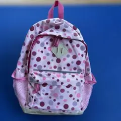 子供用リュック　ピンク　女の子　ドット柄　水玉模様　キッズ リュック