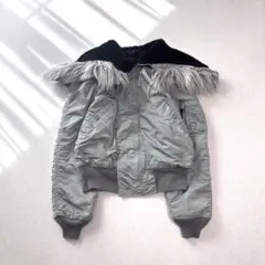ALPHA製 90s N-2B シルバーグレー SELECT STORE SEPTIS / 80s DEADSTOCK！ALPHA社製 