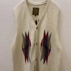 【Smith's American】ニットベスト　古着　オルテガ柄　L L