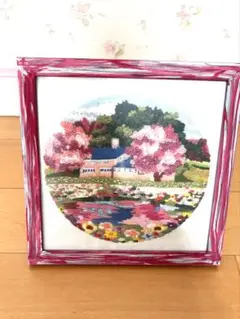 刺繍フレーム　風景