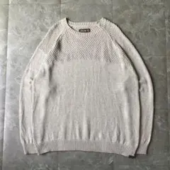 00s Eddie Bauer コットンニット　セーター　グレー　オーバーサイズ