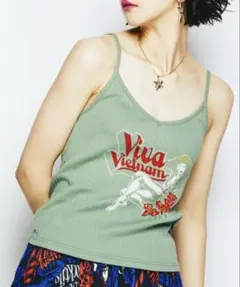 HYSTERIC GLAMOUR VIVA VIETNAMプリントキャミソール